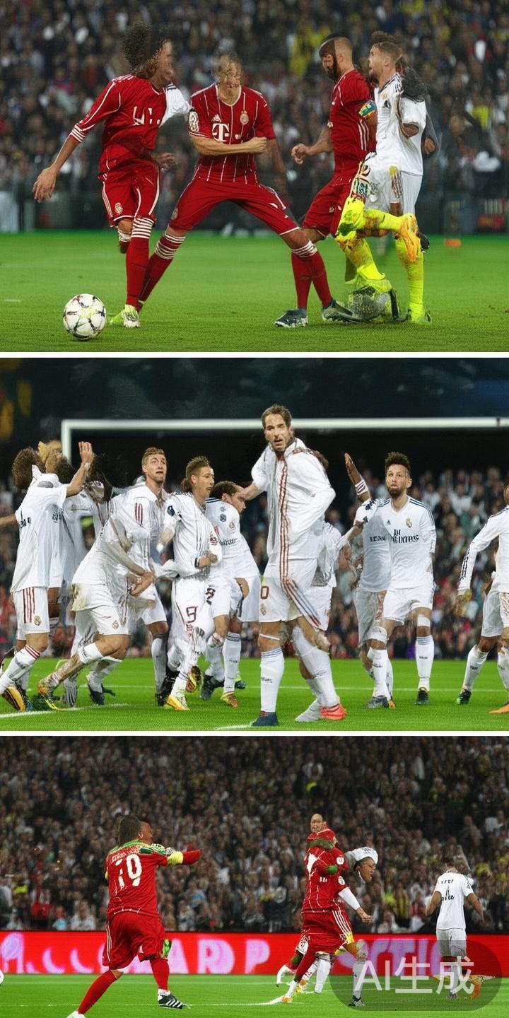 皇马对拜仁全场精彩瞬间高清直播尽在新英体育 在这场比赛中,皇马和拜仁都展现了他们精湛的足球技艺